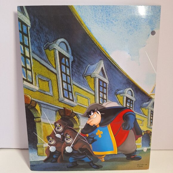 Disney Mickey Donald Goofy The Three Musketeers Pocket Folder 3 Ring - Picture 2 of 6